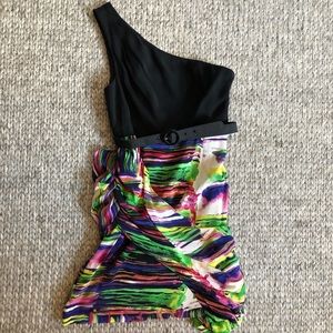 Alice and Olivia One shoulder dress